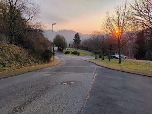 Sonnenuntergang im Januar