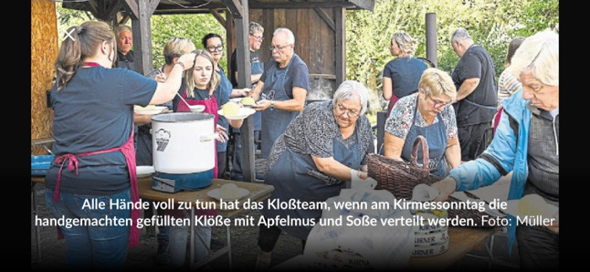 2026 08 26 Zeitungsbericht Kirmes Foto