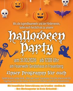 Halloween Party am Feuerwehrhaus. Halloween 2026 FB FINAL